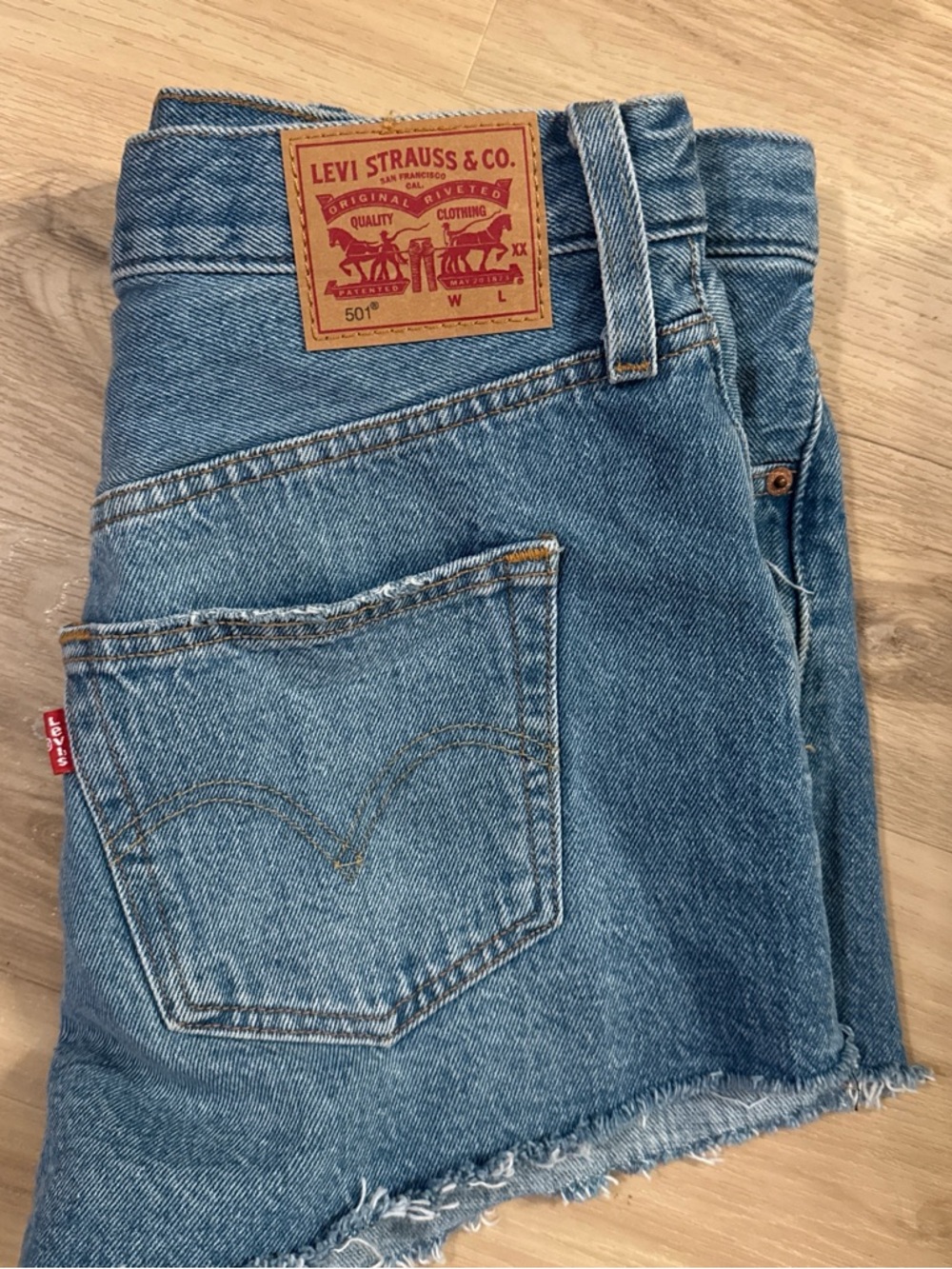 Levi's Classic Light Blue 504 Denim Shorts